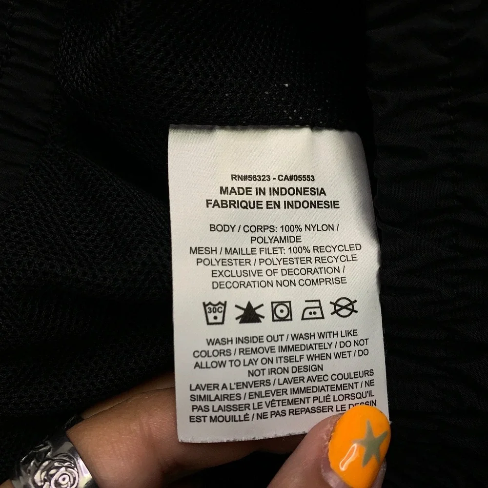 Nike Black Cargo Joggers with Pink Drawstring